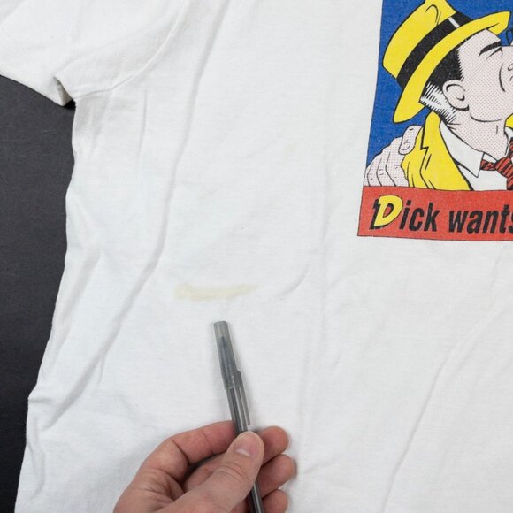 Clark Wants Dick Vintage T-Shirt Mens XL Act Up Golden Gate Graphic Tee 90s USA - Picture 12 of 14